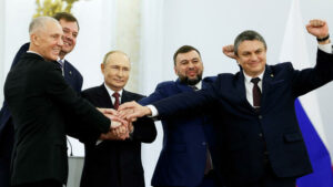 Ukraine-Krieg: „Es gibt vier neue russische Regionen“ – Putin verkündet nach Scheinreferenden Annexion weiterer ukrainischer Gebiete