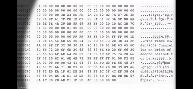 The first block ever mined with the words “times 3rd jan 2009 chancellor on brink of second bailout for banks” blows my mind every time I see it!!