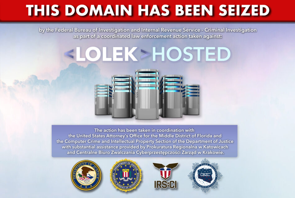 Lolek Hosted - Domain von FBI, IRS & CBCZ beschlagnahmt