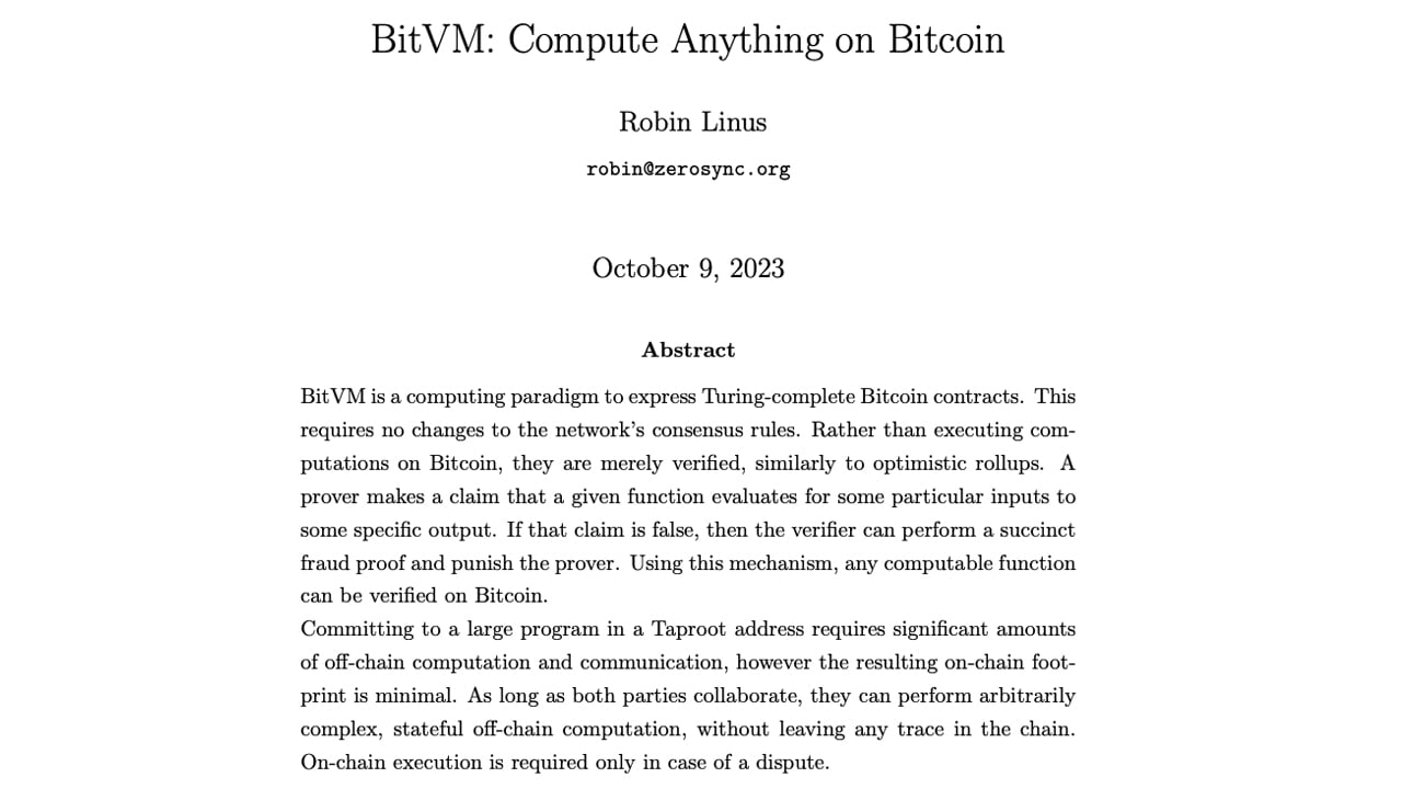 Computable Functions Verified on Bitcoin — How BitVM Seeks to Elevate BTC's Smart Contract Game