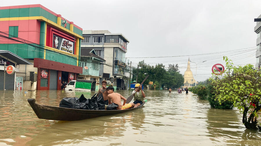 Klimakrise: Schwere Überflutungen im Süden von Myanmar