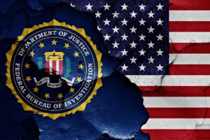 FBI-Logo und US-Flagge