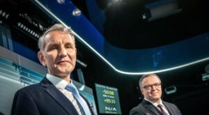 Tv-Duell: Heftiger Schlagabtausch im Studio: Voigt gegen Höcke im TV-Duell